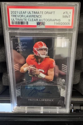 2021 Leaf Ultimate Draft - Ultimate Clear Autographs Trevor Lawrence RC TL1 /30 - Image 1 of 4