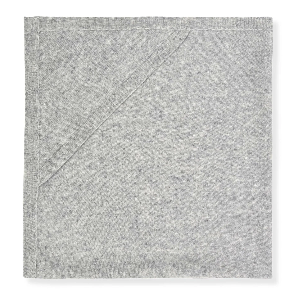 Manta de recepción 100 % cachemir con capucha en gris claro - unisex, 30” x 30” -... Foto 1 de 4