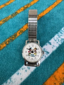 SWISS MADE MICKEY MINNIE MOUSE BRADLEY WATCH Vintage Spidel Band - Picture 1 of 6