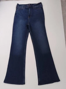 Hollister Ladies Womens Jeans W31 L31 Stretch Soft Highest Rise Boot Cut Blue - Picture 1 of 4