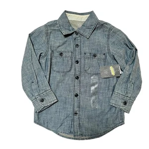 NWT Gap Lined Denim Shirt Shacked Size 4  - Picture 1 of 9