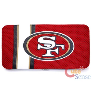 NFL San Francisco 49ers Hinge Wallet Flat Shell Wallet -Team Logo Jersey - Picture 1 of 3
