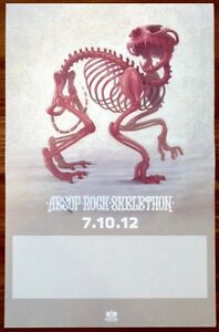 AESOP ROCK Skelethon Ltd Ed RARE Tour Poster +BONUS Hip-Hop Poster! RHYMESAYERS