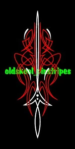 Pinstripe pinstriping custom vintage Guitar Tattoo Bass Amp  vinyl decal 11” - Picture 1 of 7