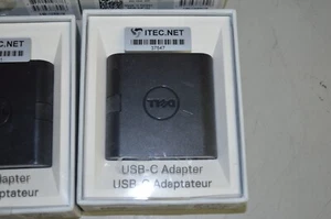 New Dell DA200 Adapter USB-C to HDMI/VGA/Ethernet/USB 3.0 Black - Picture 1 of 4