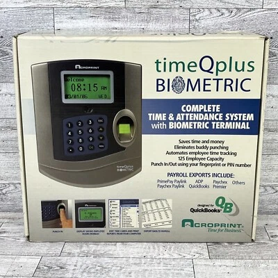 TimeQPlus Biometric Terminal Time & Attendance  System Please Read Description - Image 1 of 4