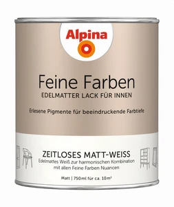Alpina Feine Farben Lack Zeitloses Matt-Weiss 750ml - Bild 1 von 9