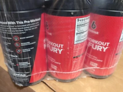 3 SixStar Pre-Workout N.O. FURY 60 Caplets-12-26   Nitric Oxide Matrix Pills - Image 1 of 4