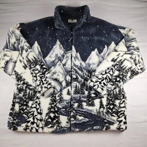 BLACK MOUNTAIN OUTDOOR Vintage Deep Pile Wolf Fleece Full Zip Mountain Jacket XL - Picture 1 of 7