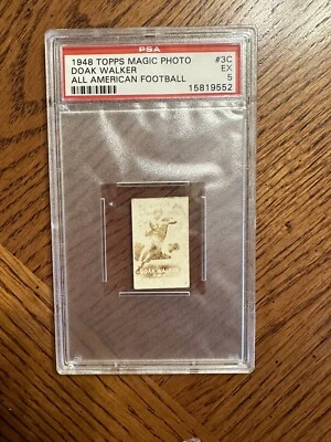 DOAK WALKER 1948 Topps Magic #3C PSA 5 EX Rare SMU Detroit Lions HOF Heisman - Image 1 of 4