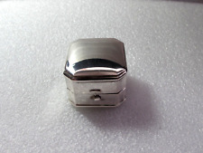 1930's Birks Sterling Silver Art Deco Square Top Ring Box For 2 Rings No Mono