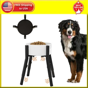 Raised Dog Bowl Stand for Large Dogs Adjustable Elevated Dog Bowl Fits 6-10" Bow - Picture 1 of 9