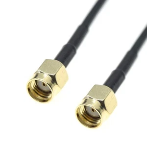 RP-SMA Male TO RP-SMA Male plug Crimp Connector Coaxial RG174 Cable - Picture 1 of 4