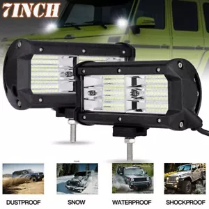 2x 7"inch 800W LED Work Light Bar Flood Offroad Driving Work Fog Lamps Truck ATV - Picture 1 of 12