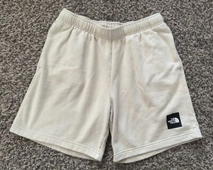 The North Face Beige Men’s Fleece Shorts Sportwear Size Medium Elastic Waist - Picture 1 of 4