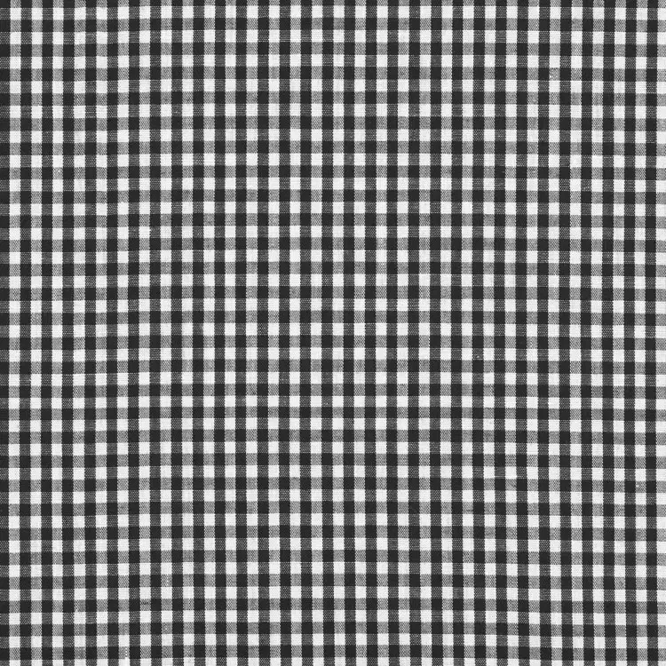 "Tela negra a cuadros de guinga de 1/8"" pulgadas polialgodón 60"" de ancho por yarda" Foto 1 de 1