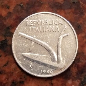 1980 ITALY 10 LIRE COIN - #A9883 - Picture 1 of 2