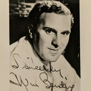1940s William Bendix Photo Actor Fan Club Headshot Film Radio TV Signature 4 In