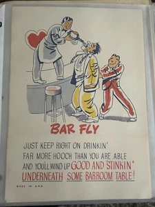 Antique Penny Dreadful Vinegar Valentine Bar Fly - Picture 1 of 1