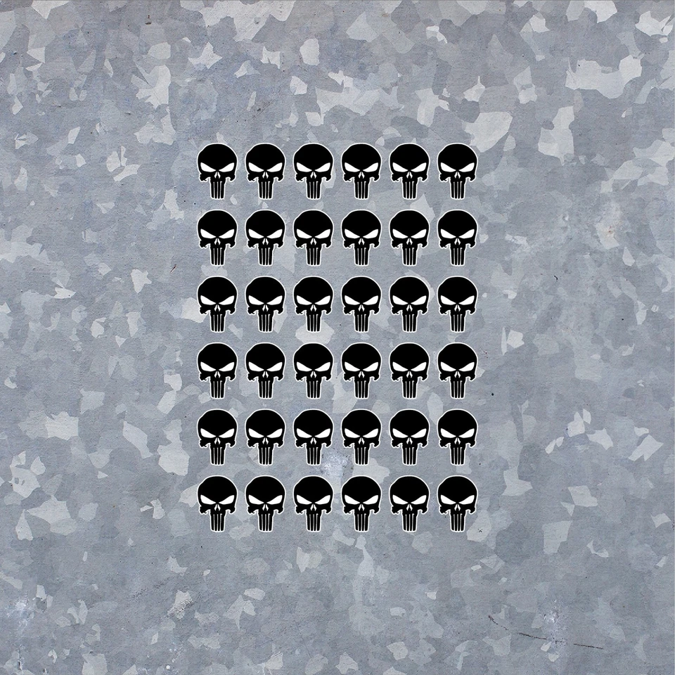 ORACAL 36 Punisher 1" High Vinyl Decals Phone Laptop Gun Helmet - Indoor/Outdoor