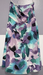 The Limited Damen Größe 0 lila Blumenmuster ärmelloses Cocktailkleid Neu mit Etikett - Bild 1 von 6