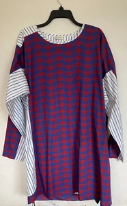 DRIES VAN NOTEN DALAS ABITO CORTO IN COTONE STAMPA GIUNTE **DANNEGGIATO (42) US 10 NUOVO SENZA ETICHETTE - Foto 1 di 6