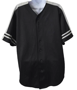 Vintage Starter Jersey Shirt Top M Men Button Front Logo Black Gray 80s 90s Y2K - Picture 1 of 10