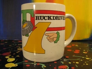 Number 1 Truckdriver Trucker Gift Coffee Mug 70s UGS Career Mugs - Picture 1 of 5