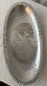 VTG 1950 Hand Wrought Hammered Metal Tray #566 $23.91 - Picture 1 of 2