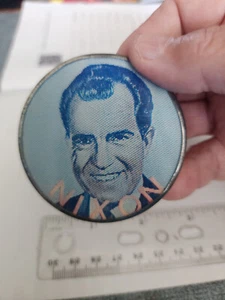 Vintage Nixon Agnew holografische Präsidentschaftskampagne Anstecknadel Button - Bild 1 von 4