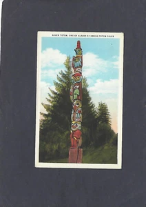 VINTAGE RABEN TOTEM ANSICHTSKARTE - Bild 1 von 2