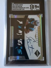2011 Limited CAM NEWTON Spotlight Phenoms Silver #'d /25 RPA SGC 9 Auto 10 Pop 1