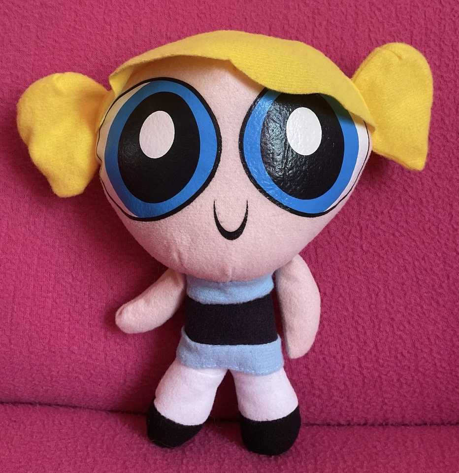 "Muñeca de peluche suave cabello amarillo burbujas para niñas The Powerpuff juguete de 9""" Foto 1 de 4