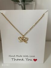 Stainless Steel Chain Bow Necklace Chain 44cm Gift Jewellery Dainty New Item