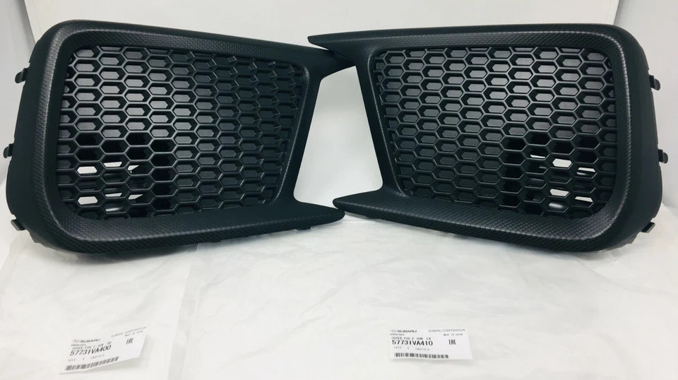 2018 2019 Subaru WRX STI Front Fog Light Bezels Left Right 57731VA400 57731VA410 - Image 1 of 1