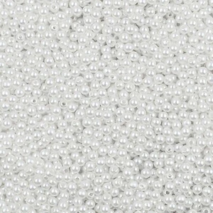 2000 Pieces White Pearl Beads for Jewelry Making 4mm Plastic Pearl Beads Roun... - Picture 1 of 7