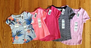 NWT Girl's Old Navy Solid and Pattern Shirts - Sizes 12-18 Months thru 5T - Picture 1 of 36