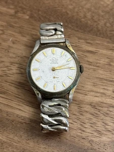 Vintage Walco Swiss Watch Mens Silver Tone Stainless Steel Classic White Dial - Picture 1 of 8