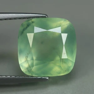6.60 Cts_Stunning_100 % Natural Unheated Imperial Green Prehnite_Loose Stone - Picture 1 of 3