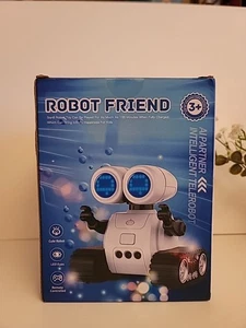 Roboter Kinder Spielzeug, wiederaufladbar ferngesteuert, mit LED Augen Musik und Interesse - Bild 1 von 5