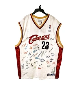 LEBRON JAMES CAVALIERS NBA BASKETBALL JERSEY 2XL   signed - Picture 1 of 12