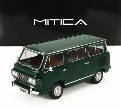 MODELLINO FURGONE STATICO FIAT 850 FAMILIARE 1970 INTERNO MARRONE VERDE 1:18 - Immagine 1 di 4