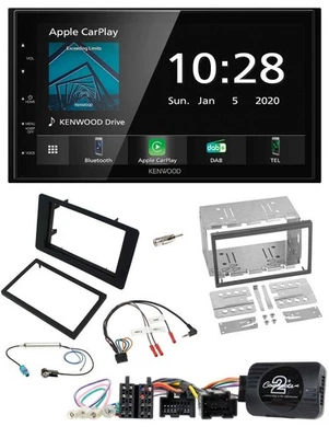 Kenwood Bluetooth Lenkrad DAB USB 2DIN Autoradio für Saab 9-5 2008-2010 - Bild 1 von 4