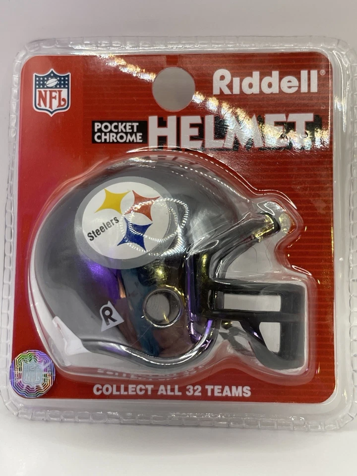 匹兹堡钢人队 Chrome 口袋 Pro Riddell NFL 头盔速度风格 全新  — 第 1/1 张图片