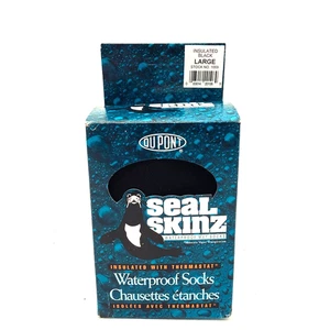 NEW SEAL SKINZ Waterproof MVT Socks Men's LARGE Black Unisex Dupont Insulated - Picture 1 of 9