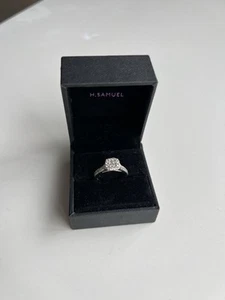 9ct White Gold Princessa Engagement Ring. Size J. 0.50ct Diamonds. - Picture 1 of 14