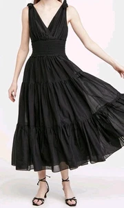 CINQ A SEPT Tamar Tie-Strap Smocked DRESS $395 Size 6 - Picture 1 of 9