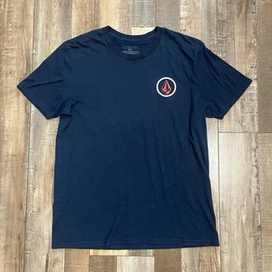 Volcom T-Shirt Men's M Navy Blue Graphic Tee Short Sleeve Pullover Outdoor - Picture 1 of 6