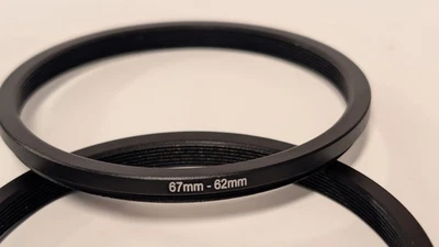  67mm to 62mm . 67-62mm Step-DOWN Stepping Ring Filter Adapter  - Image 1 of 2