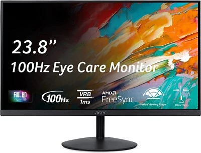 Acer SB242Y EBI 23.8" Full HD (1920 x 1080) IPS Zero-Frame Gaming Office Monitor - Image 1 of 4